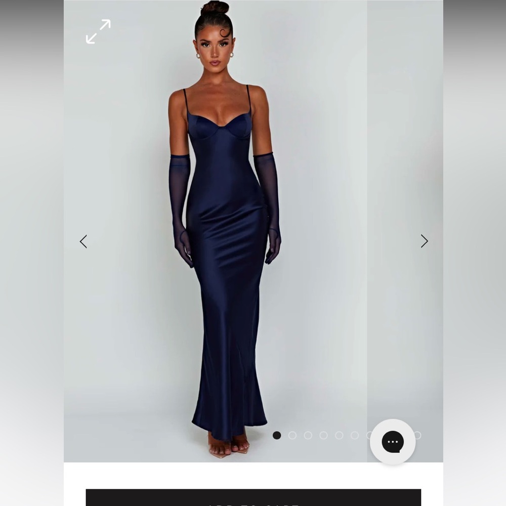 New with tags, size:S, color:Navy, Babyboo long blue dress. Never worn.